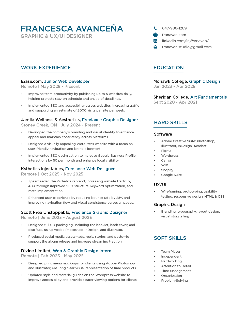 Francesca Avancena Resume